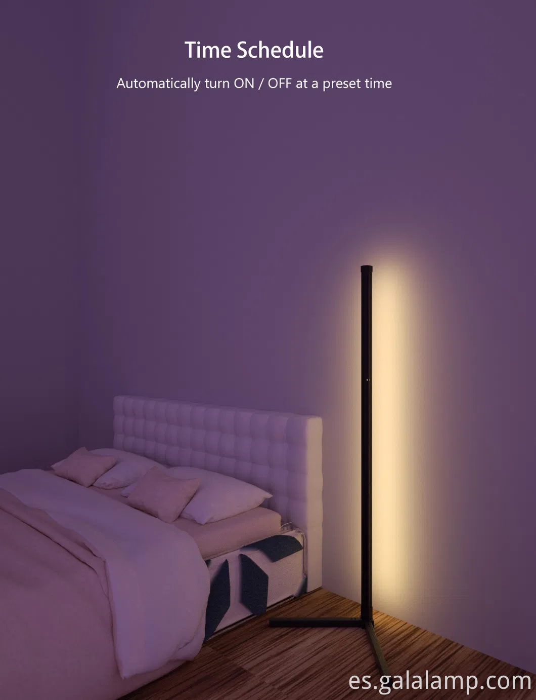 RGB Lámpara de pie inteligente colorida con bluetooth y control wifi